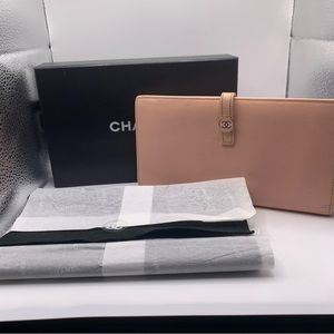 Chanel Classic Button Wallet Pink